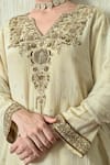 OHH CROW_Ivory Tissue, Silk, Chanderi Silk, Organza Embroidery, Zari Crush Kurta Set _Online