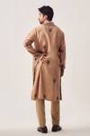 Shop_Wabi Sabi By Anshum-Ritesh_Brown Chanderi Embroidery Mandala Kurta And Pyjama _at_Aza_Fashions