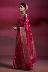 Dressfolk Pink Silk Zari Bulbul Banarasi Brocade Saree With Running Blouse Online at Aza Fashions Dressfolk_Pink Silk Zari Bulbul Banarasi Brocade Saree With Running Blouse _Online_at_Aza_Fashions
