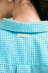 Shop_Kay Kay_Blue Polyester, Poplin Studs Collared Syra Studded Shirt _Online_at_Aza_Fashions