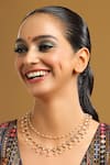 Buy_Ruby Raang_Gold Plated Kundan And Pearl Embellished Necklace _at_Aza_Fashions