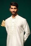 Buy Niloufer By Aasif Ally White Silk Embroidery Cut Dana And Zardozi Kurta & Pant Online at Aza Fashions Buy_Niloufer By Aasif Ally_White Silk Embroidery Cut Dana And Zardozi Kurta & Pant _Online_at_Aza_Fashions