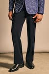 Shop_Tisa - Men_Navy Suede, Viscose, Polyester, Rayon, Silk Metallic Embroidered Tuxedo Set _Online_at_Aza_Fashions