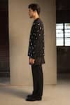 Shop_Tisa - Men_Black Viscose, Polyester Embroidery Bandhgala With Pant _Online_at_Aza_Fashions