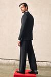 Tisa - Men_Black Viscose, Polyester Signature Button Bandhgala And Pant Set _Online_at_Aza_Fashions