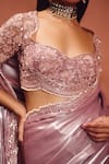 Buy_Awigna_Pink Organza Embroidery, Sequins, Pearls, Beads Mauve Saree With Blouse _Online_at_Aza_Fashions