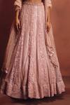 Buy_Awigna_Pink Net Embroidery, Sequins, Pearls Scoop Neck Embellished Lehenga Set _Online_at_Aza_Fashions