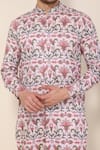 Shop Neha Gursahani Pink Satin, Linen Floral Printed Front Open Kurta And Pants Set Online at Aza Fashions Shop_Neha Gursahani_Pink Satin, Linen Floral Printed Front Open Kurta And Pants Set _Online_at_Aza_Fashions