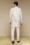 Shop_Neha Gursahani_Ivory Embroidery Bandhgala Jacket Kurta And Pant Set _at_Aza_Fashions