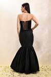 Shop_Neha Gursahani_Black Organza, Taffeta Embroidery, Sequins, Beads, Stones Corset And Balloon Skirt _at_Aza_Fashions