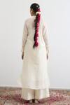 Shop_RAAS LIFE_Off White Cotton, , Vegan Lace, Embroidery Mandarin Heer Work Kurta _at_Aza_Fashions