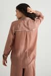 Buy_RAAS LIFE_Pink Cotton, , Vegan Ginger Embellished Placket Shirt And Pant Set 