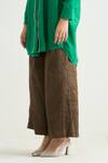 RAAS LIFE_Brown Tissue Daffodil Trouser _Online_at_Aza_Fashions