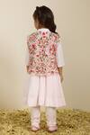 Shop_Neha Gursahani_Pink Embroidery Anarkali Kurta And Pant With Jacket _at_Aza_Fashions