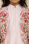 Buy_Neha Gursahani_Pink Embroidery Anarkali Kurta And Pant With Jacket 