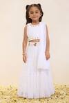 Buy_Neha Gursahani_Ivory Tulle Embroidery, Ruffles Choli Lehenga With Dupatta _at_Aza_Fashions