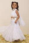 Buy_Neha Gursahani_Ivory Tulle Embroidery, Ruffles Choli Lehenga With Dupatta _Online_at_Aza_Fashions