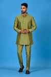 Sayisha_Green Silk Straight Kurta _Online_at_Aza_Fashions