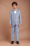 Buy Petite Pomme Gray Polyester, Cotton Satin Solid Grey Suit Set For Boys at Aza Fashions Buy_Petite Pomme_Gray Polyester, Cotton Satin Solid Grey Suit Set For Boys _at_Aza_Fashions