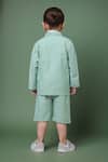 Shop_Petite Pomme_Green Linen Shirt And Shorts Set _at_Aza_Fashions