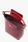 Buy_Tan & Loom_Red Portobello Cherry Leather Bucket Bag 