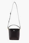 Buy_Tan & Loom_Black Portobello Warm Leather Bucket Bag _Online_at_Aza_Fashions