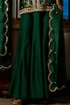 Buy_Saangi_Emerald Green Silk, Organza Embroidery, Sequins Halter The Harmony Kurta Set _Online_at_Aza_Fashions