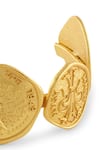 Shop_Mnsh_Gold Plated Mor Shakti Coin Cuff _Online_at_Aza_Fashions