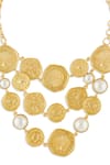 Mnsh_Gold Plated Shakti Stardust Coin Choker _Online_at_Aza_Fashions