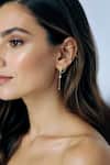 Shop_Mnsh_Gold Plated Crystals Star Moon Pair Of Ear Cuffs _at_Aza_Fashions