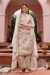 Buy Meenagurnam Gold Chinon Embroidery, Sequins, Stones, Flower Jaal Cutdana And Kurta Set at Aza Fashions Buy_Meenagurnam_Gold Chinon Embroidery, Sequins, Stones, Flower Jaal Cutdana And Kurta Set _at_Aza_Fashions