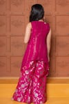 Shop Kirti Agarwal - Pret N Couture Magenta Brocade, Silk Zari And Georgette Cape Sharara Set at Aza Fashions Shop_Kirti Agarwal - Pret N Couture_Magenta Brocade, Silk Zari And Georgette Cape Sharara Set _at_Aza_Fashions