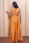 Shop Kirti Agarwal - Pret N Couture Yellow Brocade, Silk Mirrors, Sequins, Embroidery, Work Crop Top And Palazzo Set at Aza Fashions Shop_Kirti Agarwal - Pret N Couture_Yellow Brocade, Silk Mirrors, Sequins, Embroidery, Work Crop Top And Palazzo Set _at_Aza_Fashions