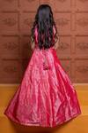 Shop_Kirti Agarwal - Pret N Couture_Pink Brocade, Jacquard Embroidery, Zari Motif Blouse And Lehenga Set _at_Aza_Fashions