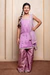 Buy Kirti Agarwal - Pret N Couture Lavender Chinon, Brocade, Silk, Net Mirrors, Sequins, Kurta Sharara Set at Aza Fashions Buy_Kirti Agarwal - Pret N Couture_Lavender Chinon, Brocade, Silk, Net Mirrors, Sequins, Kurta Sharara Set _at_Aza_Fashions
