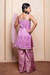 Shop Kirti Agarwal - Pret N Couture Lavender Chinon, Brocade, Silk, Net Mirrors, Sequins, Kurta Sharara Set at Aza Fashions Shop_Kirti Agarwal - Pret N Couture_Lavender Chinon, Brocade, Silk, Net Mirrors, Sequins, Kurta Sharara Set _at_Aza_Fashions