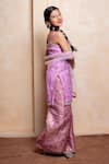 Kirti Agarwal - Pret N Couture Lavender Chinon, Brocade, Silk, Net Mirrors, Sequins, Kurta Sharara Set at Aza Fashions Kirti Agarwal - Pret N Couture_Lavender Chinon, Brocade, Silk, Net Mirrors, Sequins, Kurta Sharara Set _at_Aza_Fashions