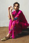 Buy Basil Leaf Pink Chiffon, Linen, Silk Sequins, Embroidery, Pom-poms Printed Kurta And Pant Set Online at Aza Fashions Buy_Basil Leaf_Pink Chiffon, Linen, Silk Sequins, Embroidery, Pom-poms Printed Kurta And Pant Set _Online_at_Aza_Fashions