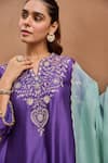 Buy Dohr India Purple Chanderi Silk, Organza Zari, Sequins, Embroidery, Sitarah And Choga Set Online at Aza Fashions Buy_Dohr India_Purple Chanderi Silk, Organza Zari, Sequins, Embroidery, Sitarah And Choga Set _Online_at_Aza_Fashions