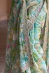 Buy_Dohr India_Multi Color Organza, Viscose Embroidery, Adira Floral Print Saree With Blouse _Online_at_Aza_Fashions
