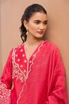 Buy_Dohr India_Pink Silk, Silk, Zari, Sequins, Falak And Choga Kurta Set _Online_at_Aza_Fashions