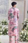 Shop_Mahima Mahajan_Blush Linen, Satin Faruq Fanah Print Kurta And Pant Set _at_Aza_Fashions