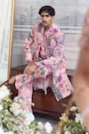 Buy_Mahima Mahajan_Blush Linen, Satin Embroidery Faizan Fanah Print Sherwani Set _Online_at_Aza_Fashions