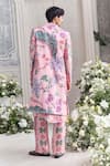 Shop_Mahima Mahajan_Blush Linen, Satin Embroidery Faizan Fanah Print Sherwani Set _at_Aza_Fashions