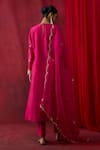 Shop Shikha Mehta Pink Chanderi , , Chanderi, Organza Embroidery, Ravneet Kurta Set at Aza Fashions Shop_Shikha Mehta_Pink Chanderi , , Chanderi, Organza Embroidery, Ravneet Kurta Set _at_Aza_Fashions