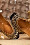 House Of Vian Navy Falak Blue Embellished Juttis at Aza Fashions House Of Vian_Navy Falak Blue Embellished Juttis _at_Aza_Fashions