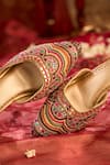 Buy_House Of Vian_Multi Color Embroidery, Mirrors, Beads, Metallic Thread Suhani Mule Heels _Online_at_Aza_Fashions