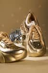 House Of Vian_Gold Aurelia Embellished Sneakers _Online_at_Aza_Fashions