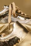 Shop_House Of Vian_Gold Aurelia Embellished Sneakers _Online_at_Aza_Fashions