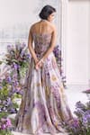 Shop_Mahima Mahajan_Lilac Silk Organza Sequins, Stones, Elanor Floral Corset And Lehenga Set _at_Aza_Fashions